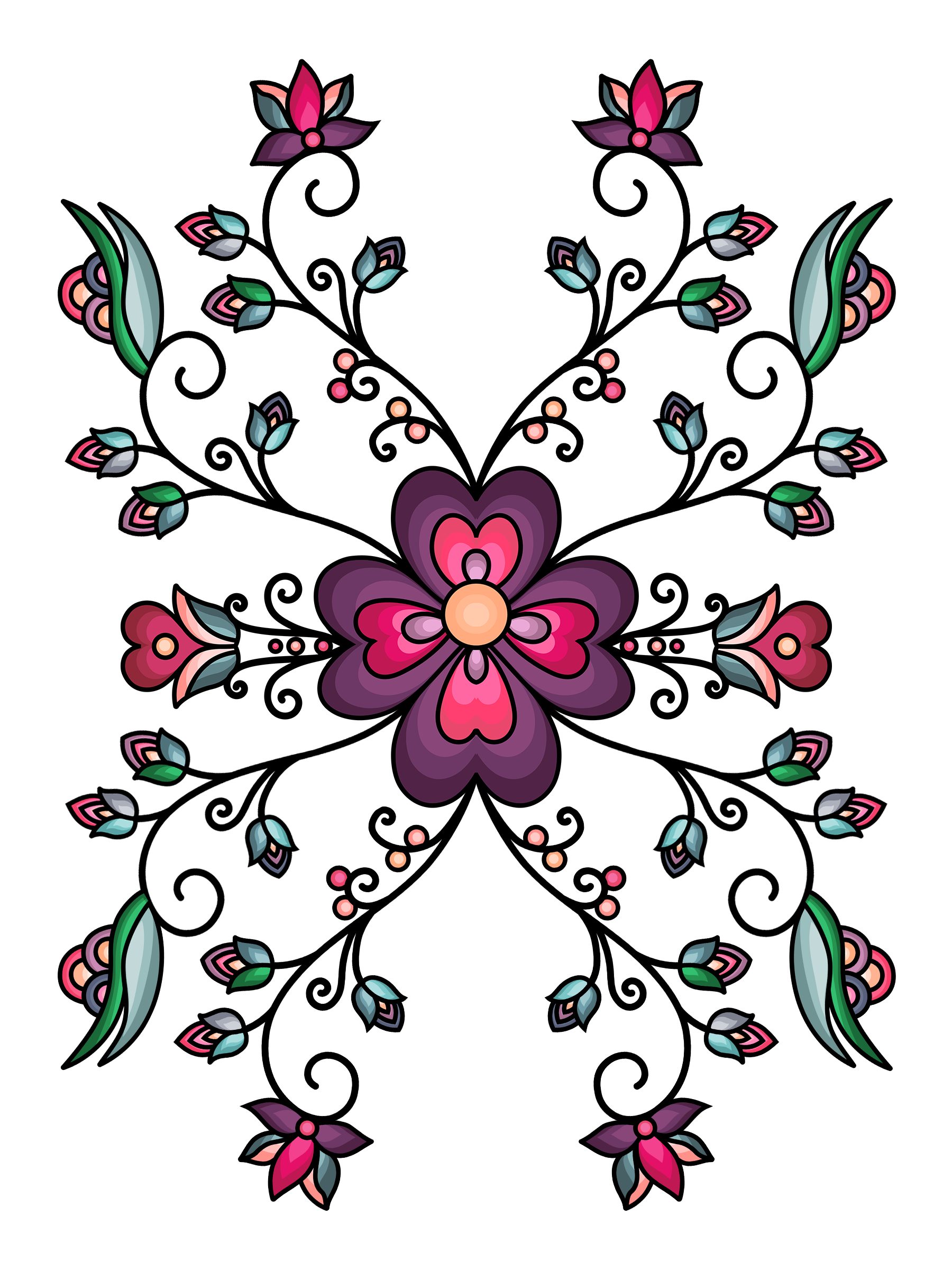 Geometric & Floral UV Sticker