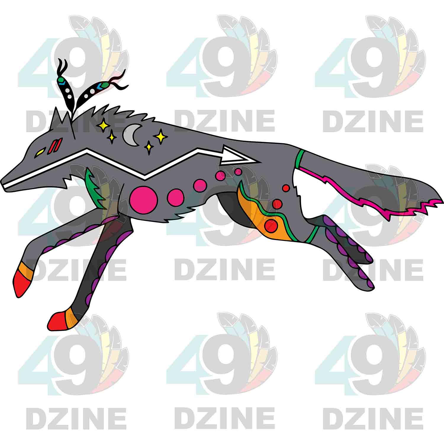 Ledger Wolf Grey  Sticker