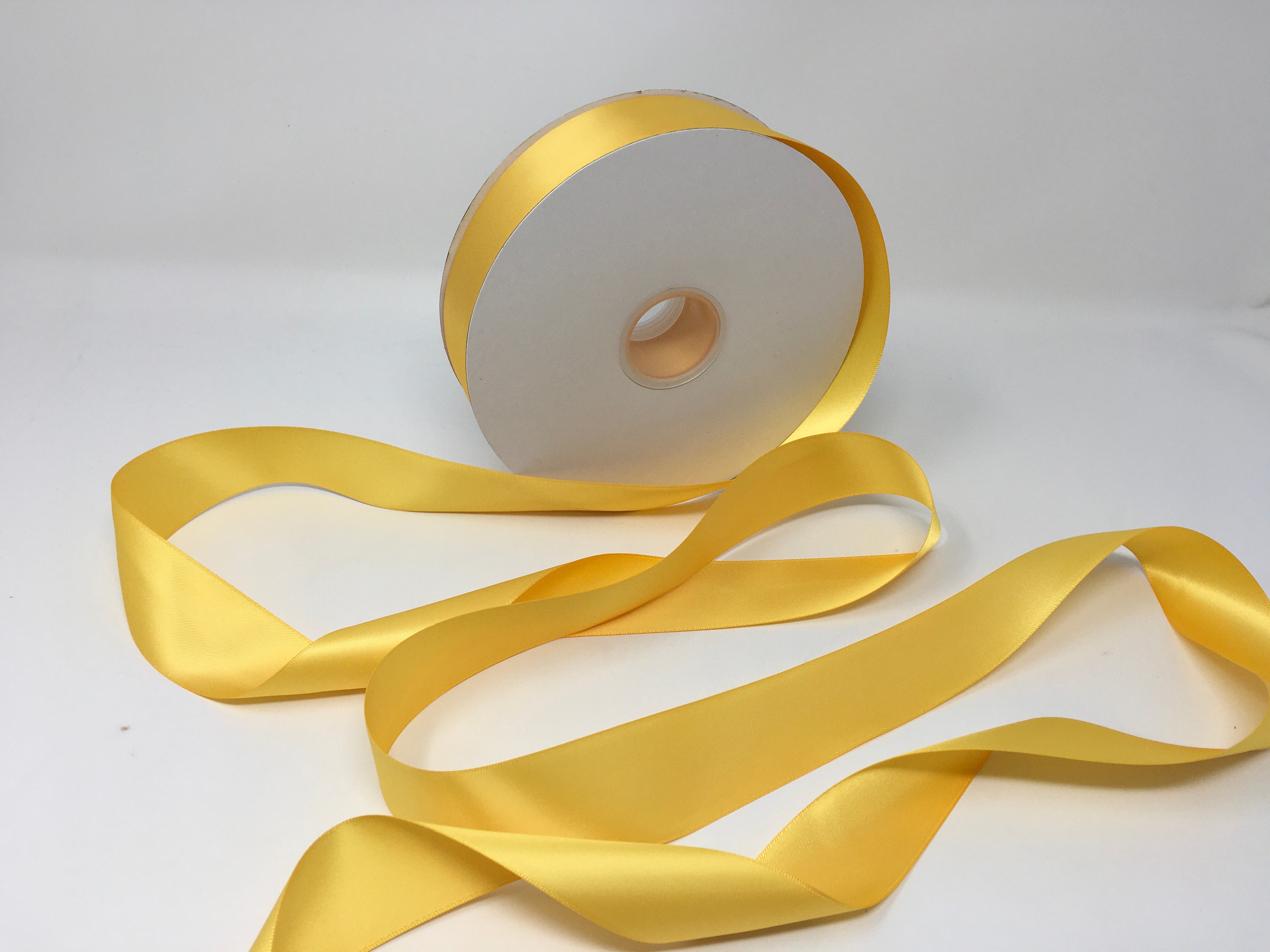 Maize 1.5 Inch Double Face Satin Ribbon 100 Yard Roll