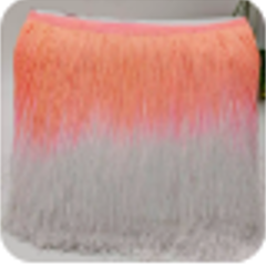 Peach White Fringe