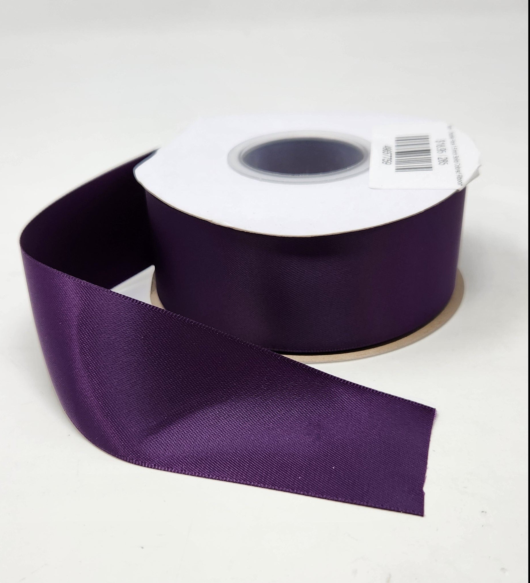 Plum 1.5 Inch Double Face Satin Ribbon 100 Yard Roll