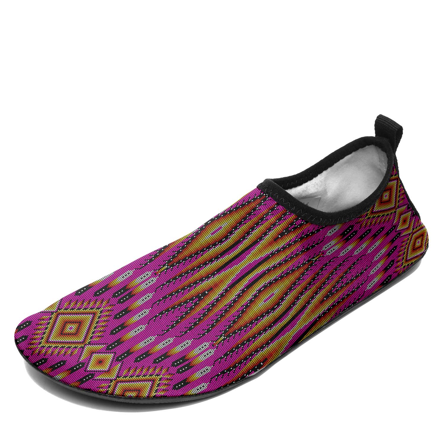 Fire Feather Pink Kid's Sockamoccs Slip On Shoes