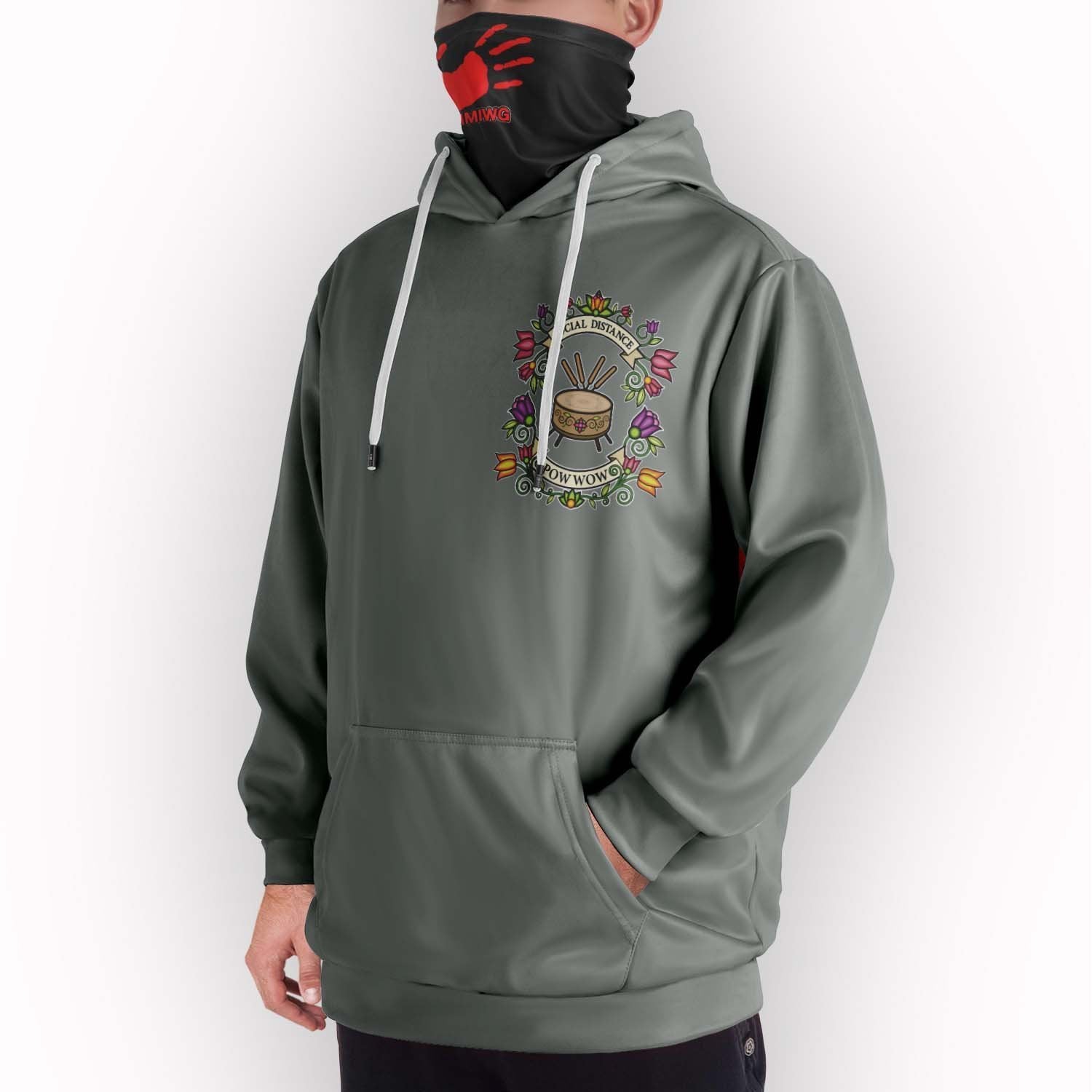 SDP MMIWG Solid Grey Hoodie with Face Cover