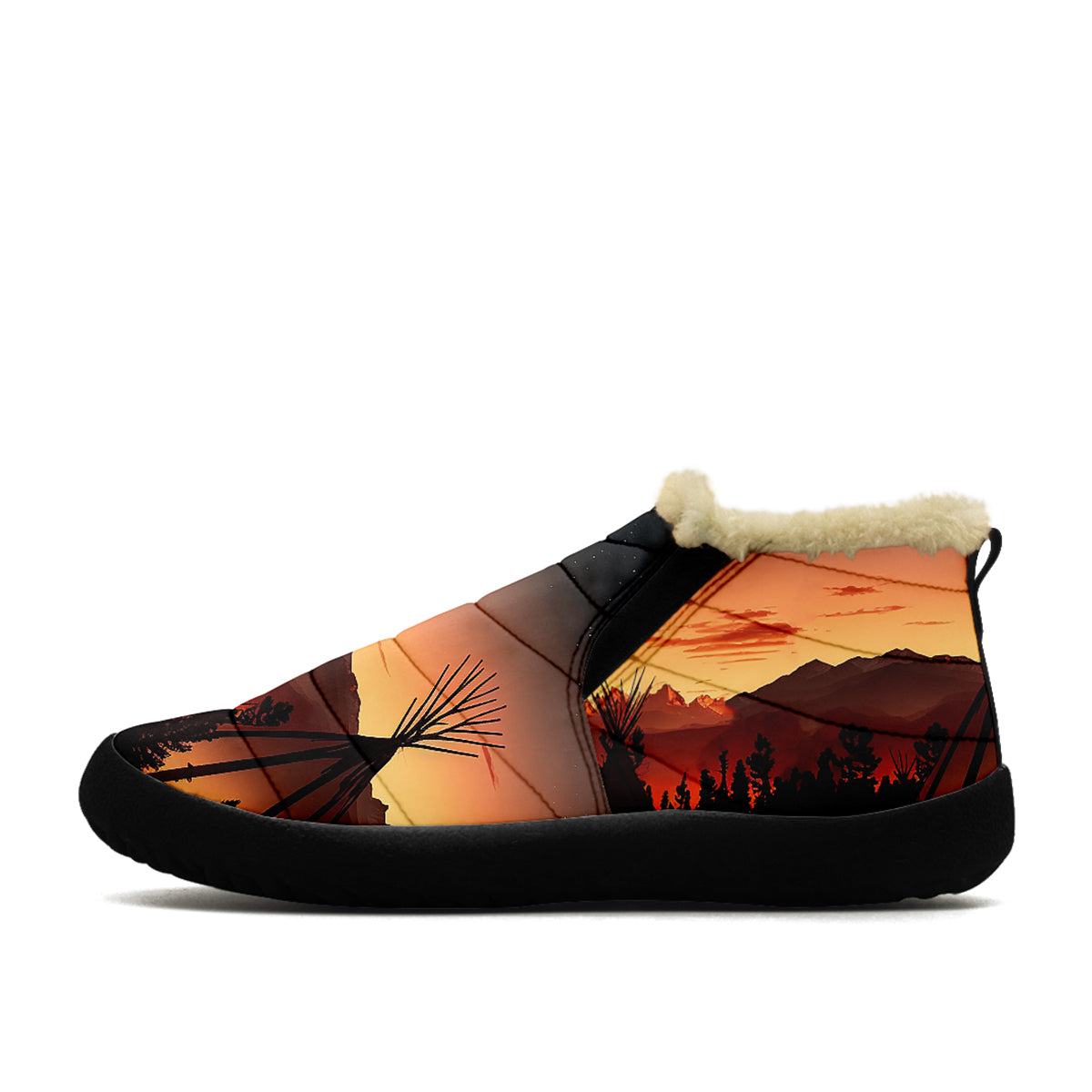 Sunset Tipi Ankle Winter Bootie with Fur Lining