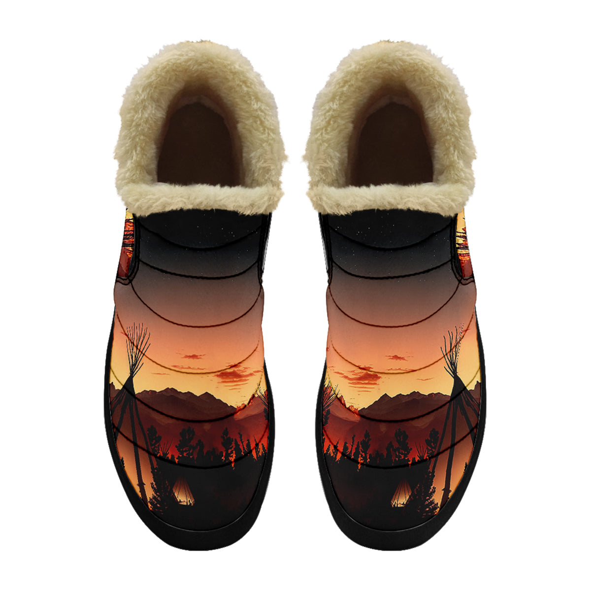 Sunset Tipi Ankle Winter Bootie with Fur Lining