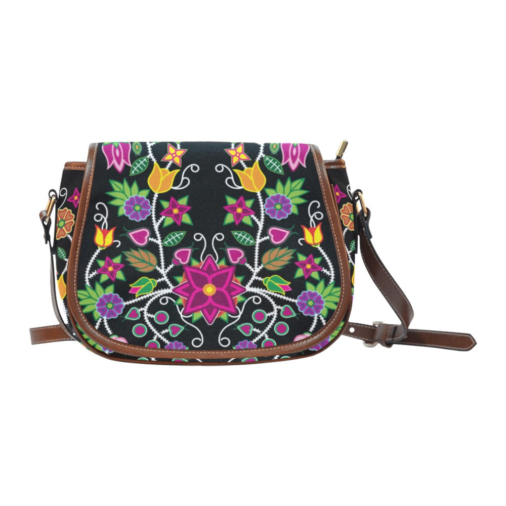 Floral Beadwork Saddle Bag