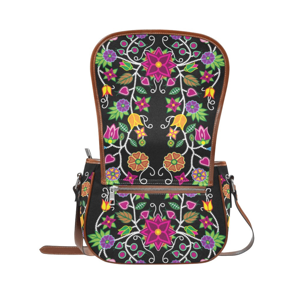 Floral Beadwork Saddle Bag