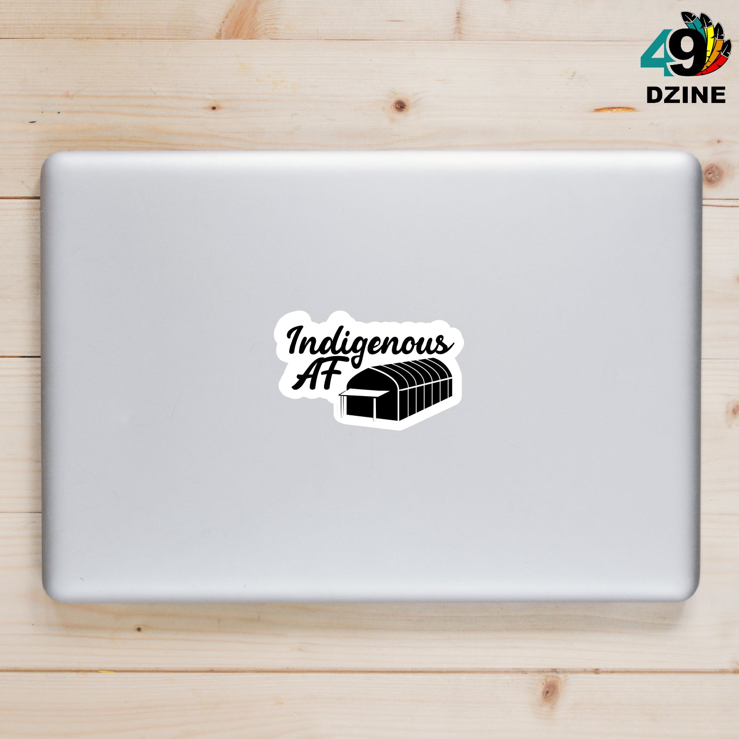 Indigenous AF Long House Sticker