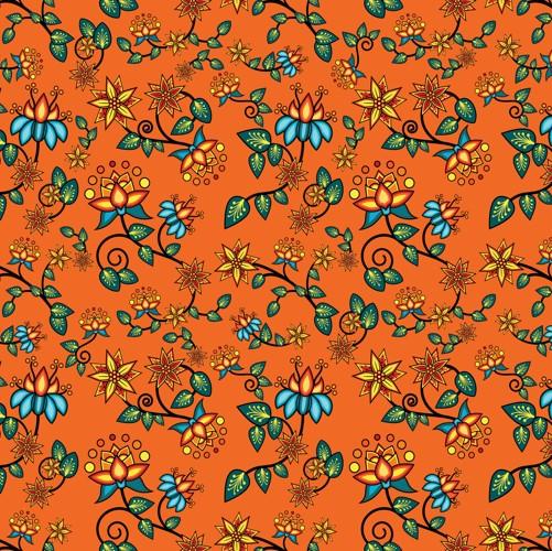 Lily Sierra Orange Cotton Poplin Fabric By the Yard