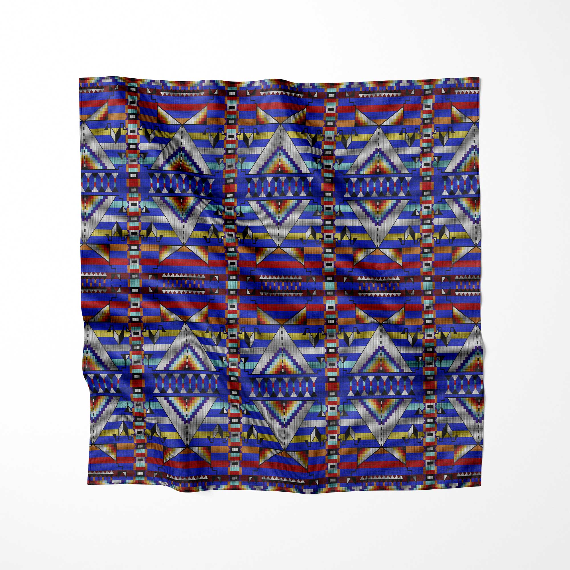 Medicine Blessing Blue Cotton Fabric