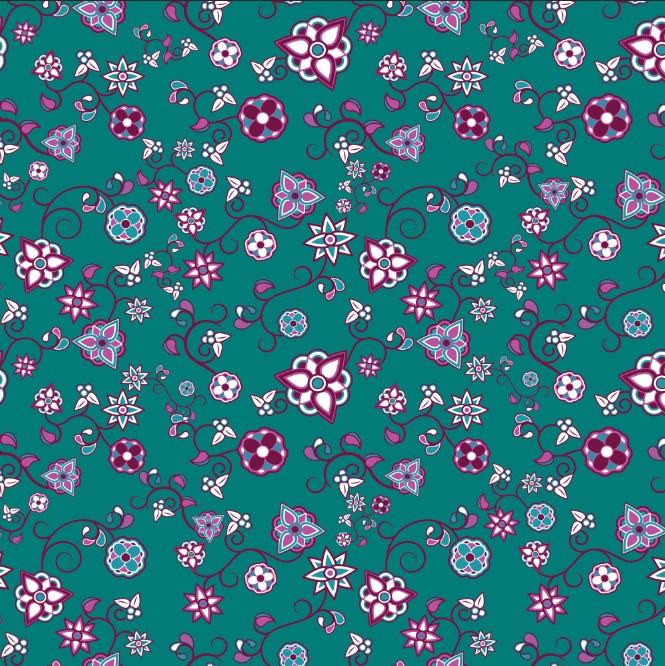 Burgundy Bloom Cotton Poplin Fabric By the Yard Fabric NBprintex 